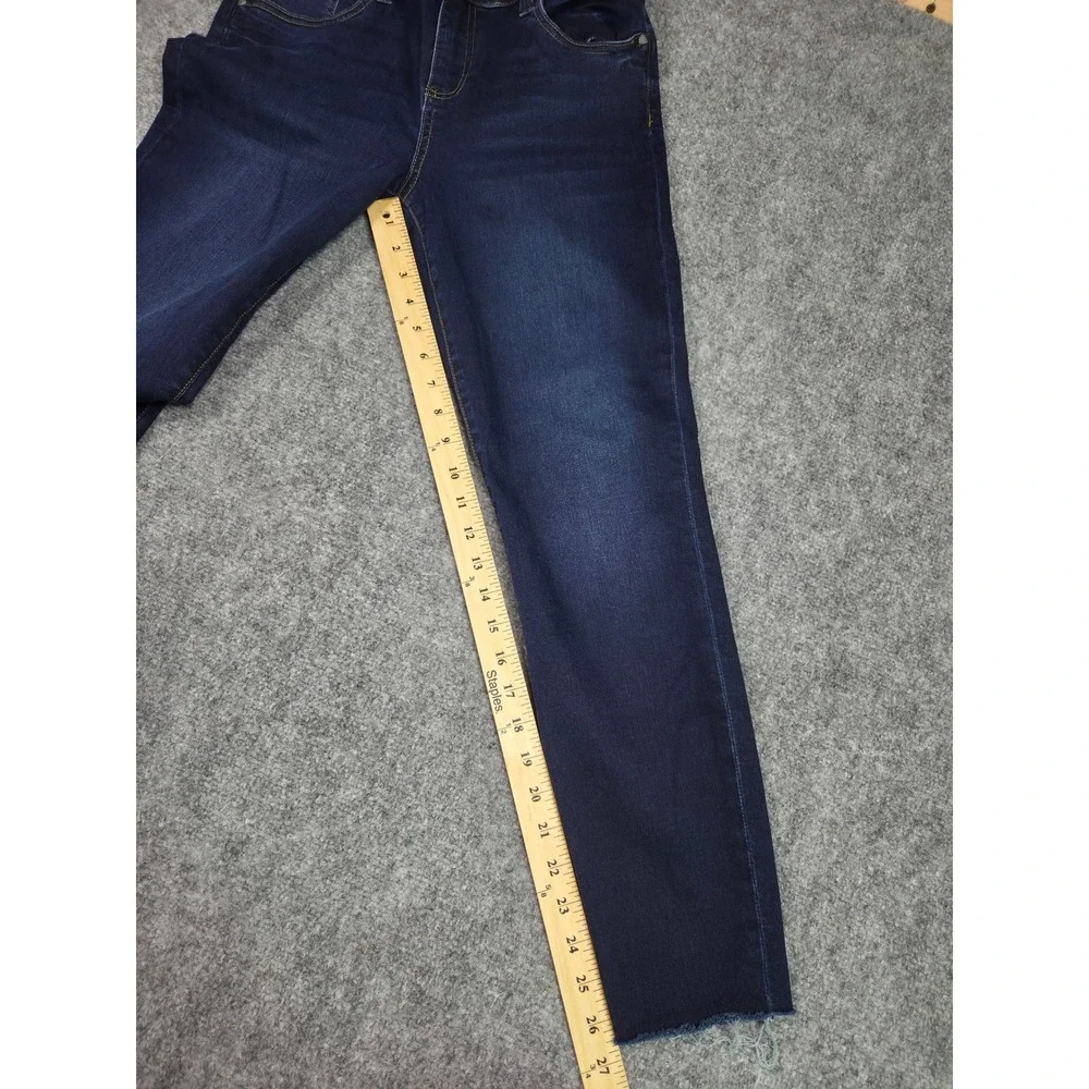 Kut from the Kloth Connie Ankle Skinny Jeans Womens Size 8 Blue Raw Hem